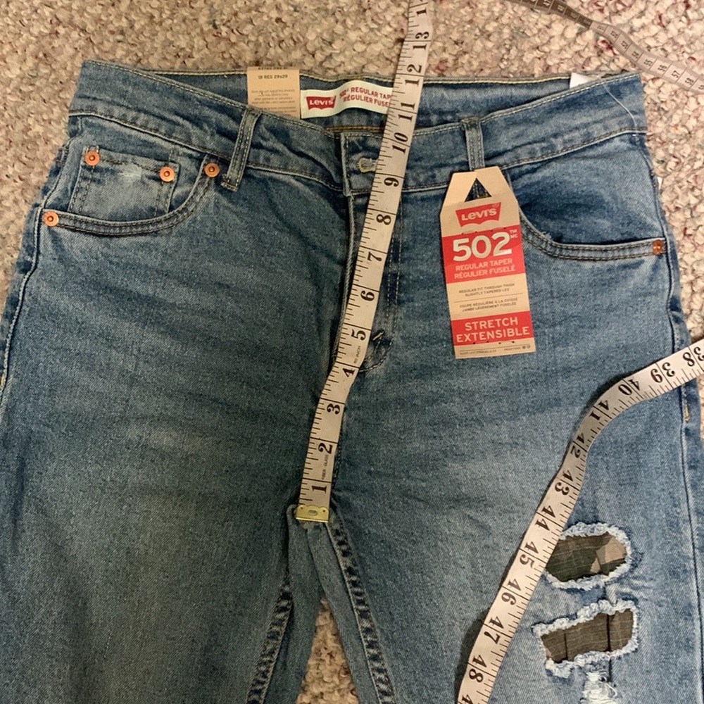 Levi's Blue Distressed Ankle Jeans - Picture 8 of 10